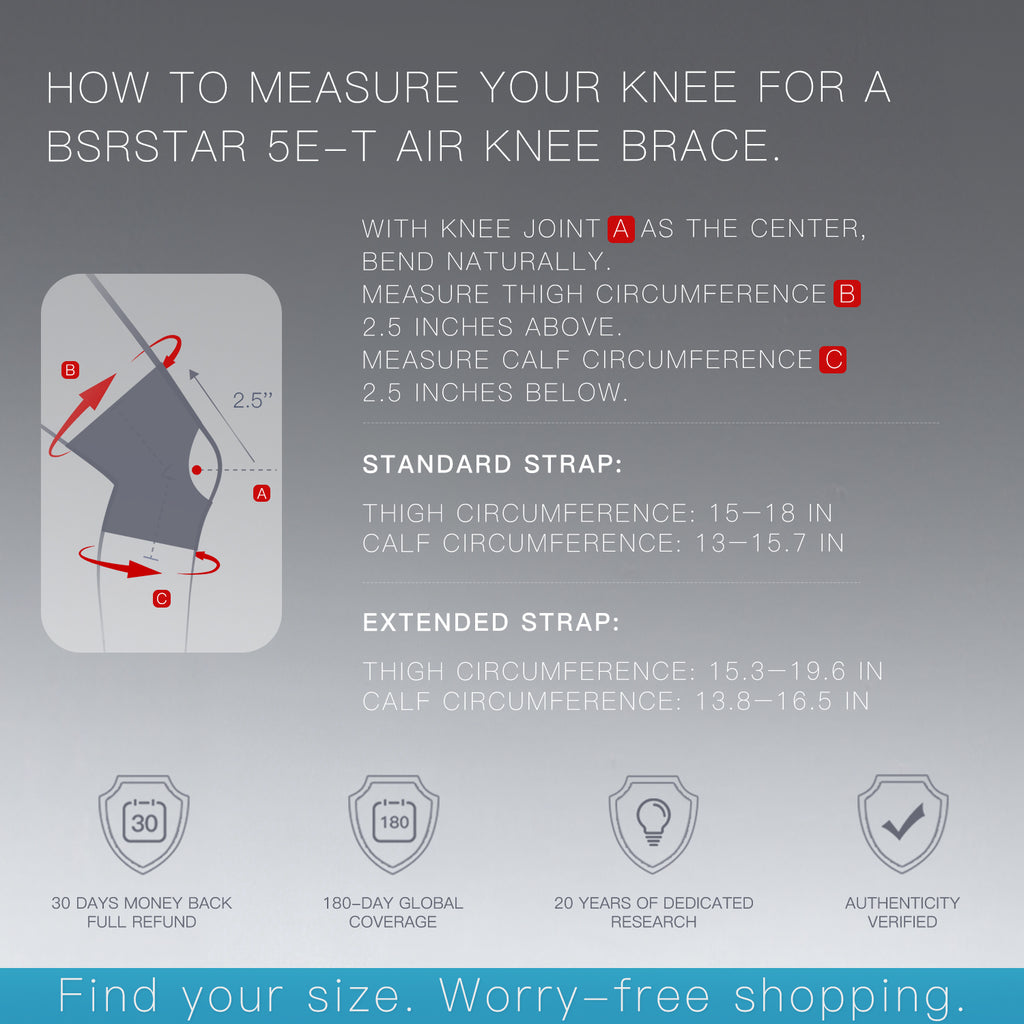 BSRSTAR 5E-T Knee Brace Designed for Running, Training & Everyday Performance